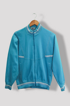 Vintage Asics high neck full zip up womens green medium track top