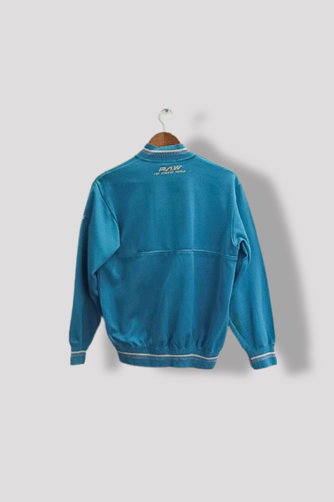 Vintage Asics high neck full zip up womens green medium track top
