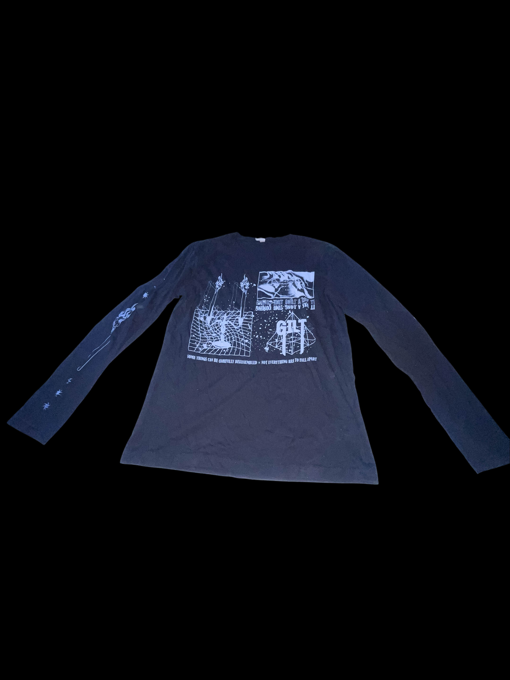 Vintage black Next level graphics long sleeve medium tees