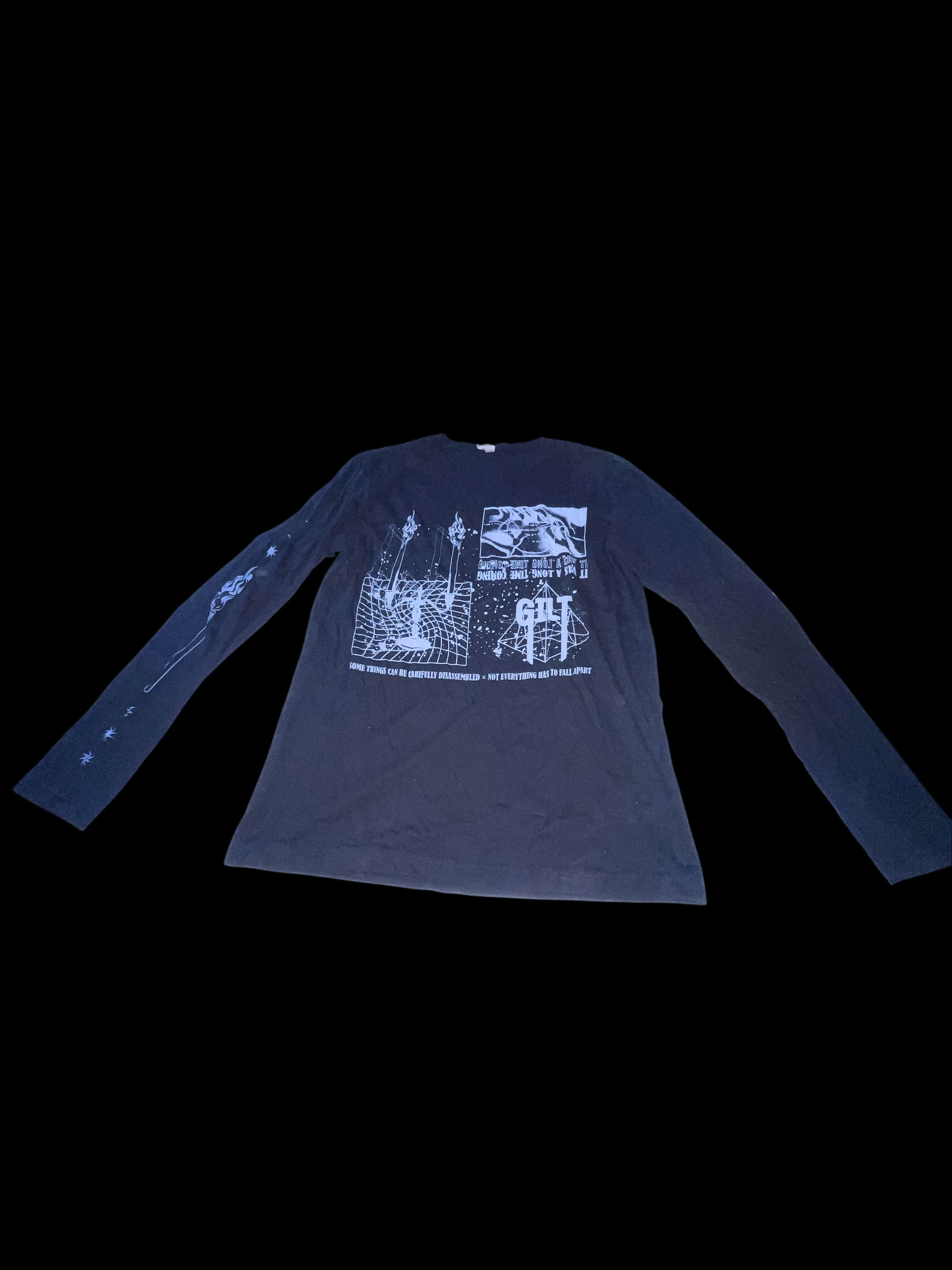 Vintage black Next level graphics long sleeve medium tees