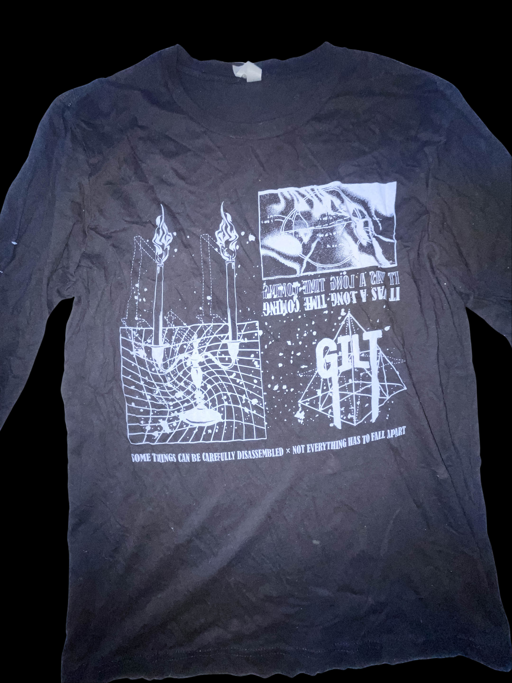 Vintage black Next level graphics long sleeve medium tees