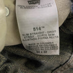 Vintage Levis 34 x 32 514 Slim Straight Medium Distressed blue Denim Jeans| 3731