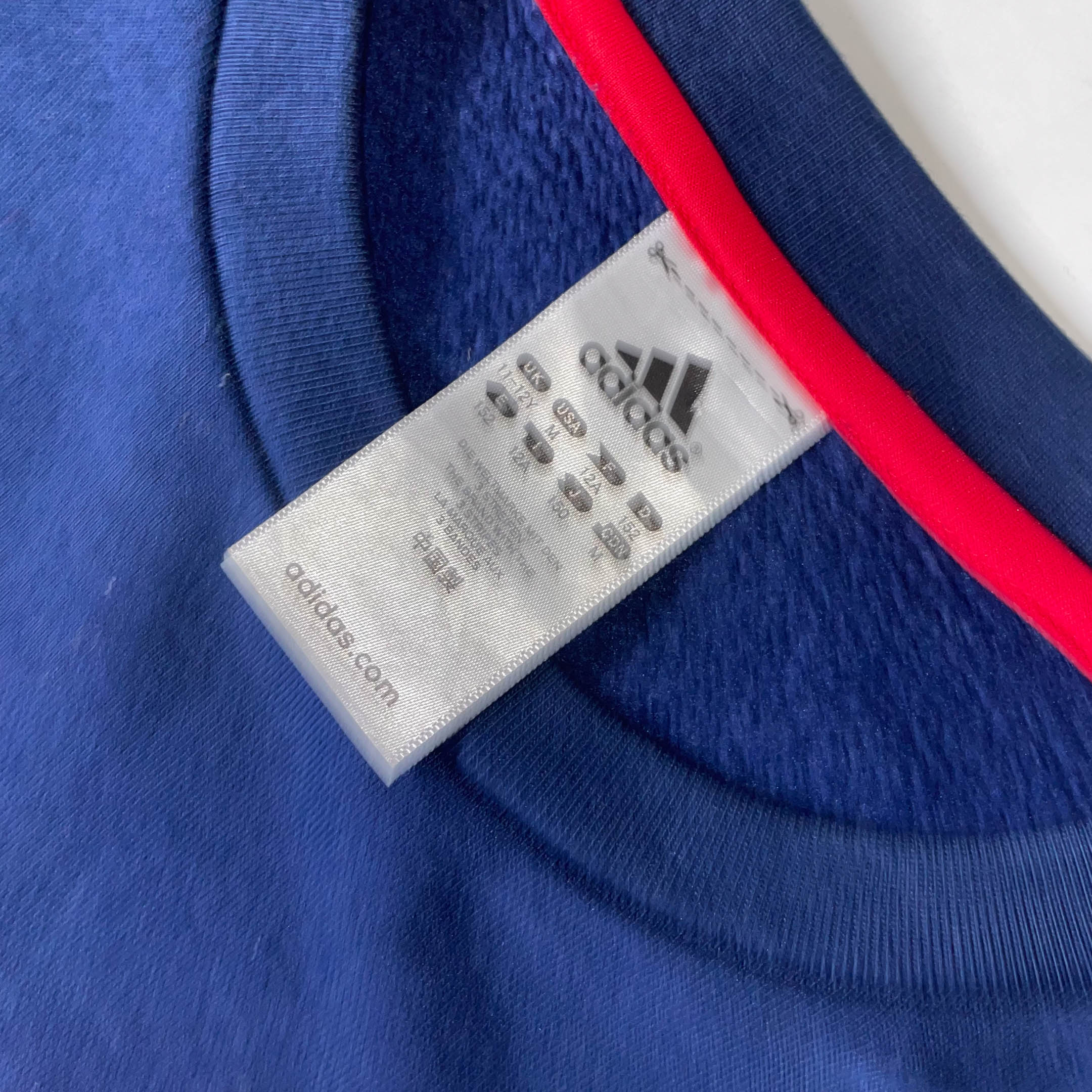 Vintage Adidas the color of football blue crew neck small sweatshirt