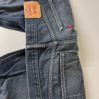 Vintage Levis 34 x 32 514 Slim Straight Medium Distressed blue Denim Jeans| 3731