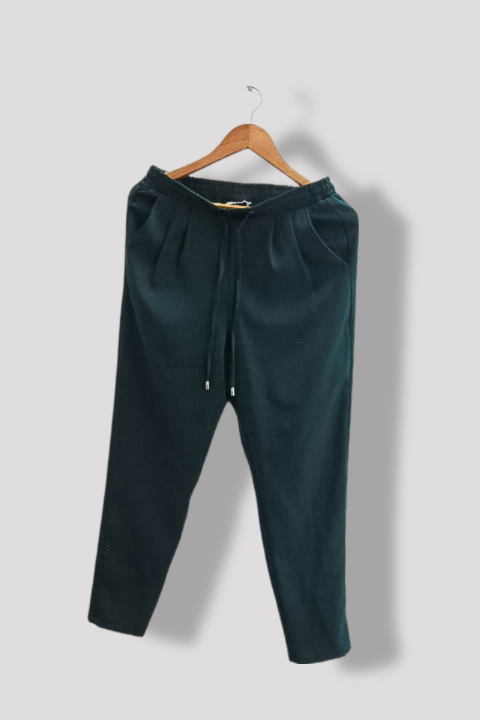 Womens Y2k green jtappered dawstring trouser uk 10
