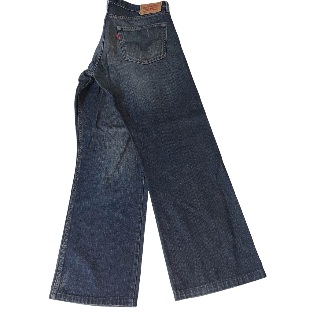 Vintage Levis 34 x 32 514 Slim Straight Medium Distressed blue Denim Jeans| 3731