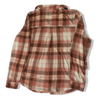 Vintage C & C California womens brown checkered long sleeve shirt in XL|SKU 3670