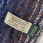 Vintage Mucros weavers multi stripe autumn basic scarf with fringe ends