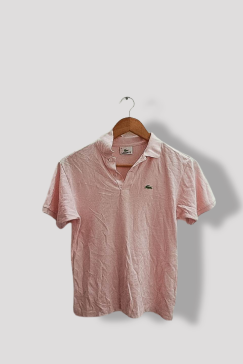 Vintage Lacoste pink medium womens short sleeve polo shirt