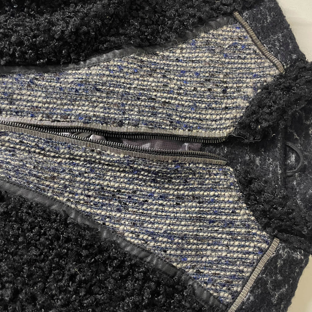 Vintage Cost Barcelona women's black faux fur full zip jacket in M| L22W14| 3732