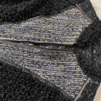 Vintage Cost Barcelona women's black faux fur full zip jacket in M| L22W14| 3732