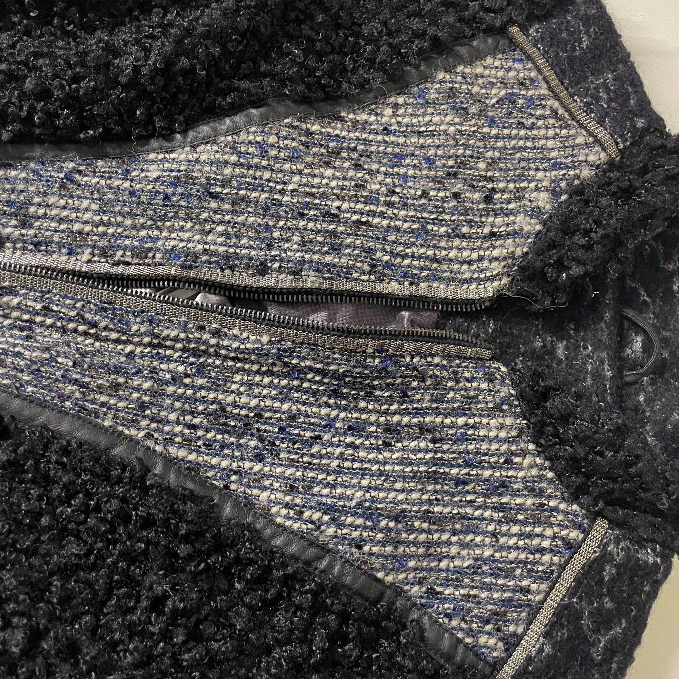 Vintage Cost Barcelona women's black faux fur full zip jacket in M| L22W14| 3732