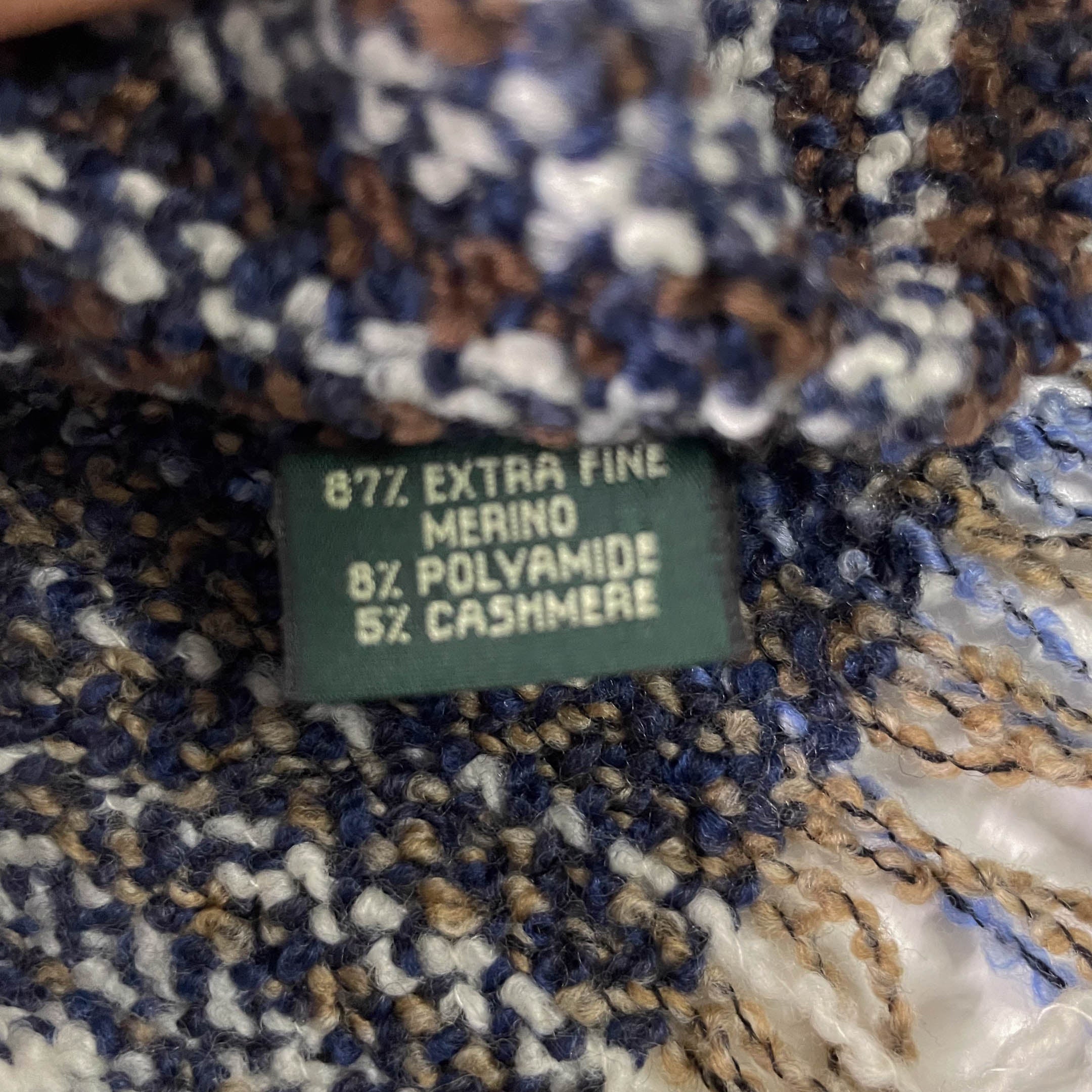 Vintage Mucros weavers multi stripe autumn basic scarf with fringe ends