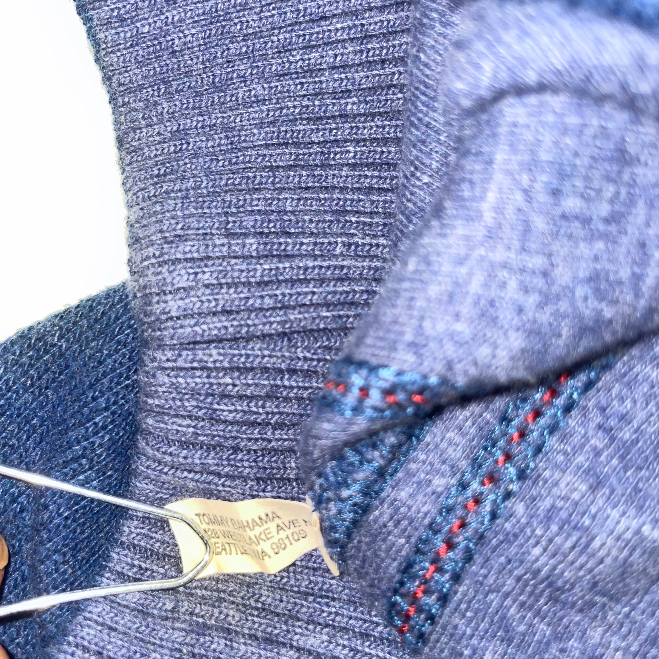 Vintage Tommy Bahamas blue 1/4 zip up mens medium sweatshirt