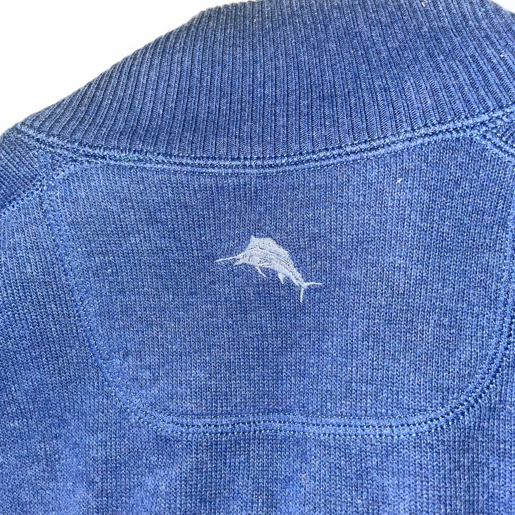 Vintage Tommy Bahamas blue 1/4 zip up mens medium sweatshirt
