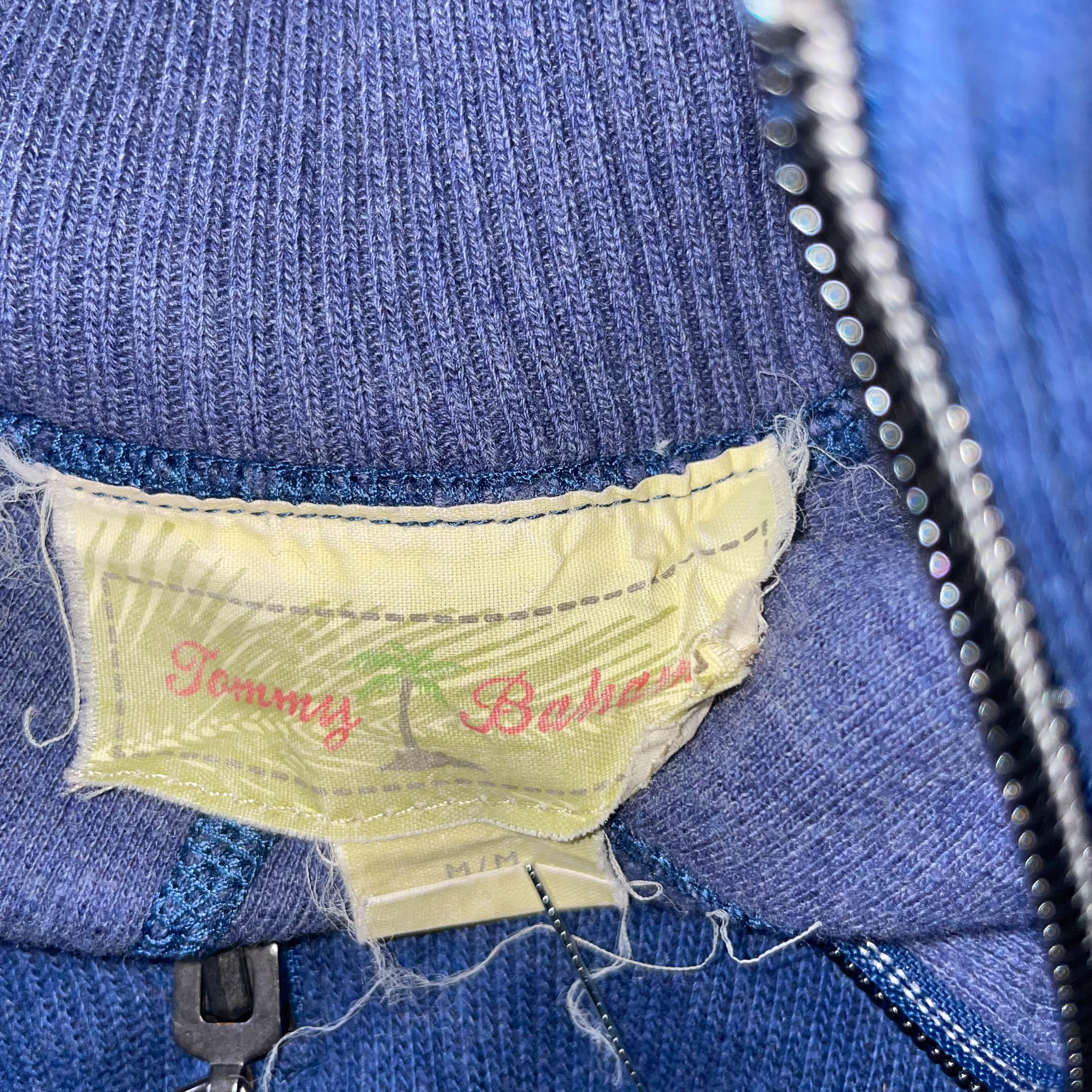 Vintage Tommy Bahamas blue 1/4 zip up mens medium sweatshirt