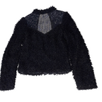 Vintage Cost Barcelona women's black faux fur full zip jacket in M| L22W14| 3732