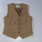 Men's Zara made in Turkey cream blazers waist coat in S| L 21 W 15| SKU 3692