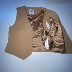 Men's Zara made in Turkey cream blazers waist coat in S| L 21 W 15| SKU 3692