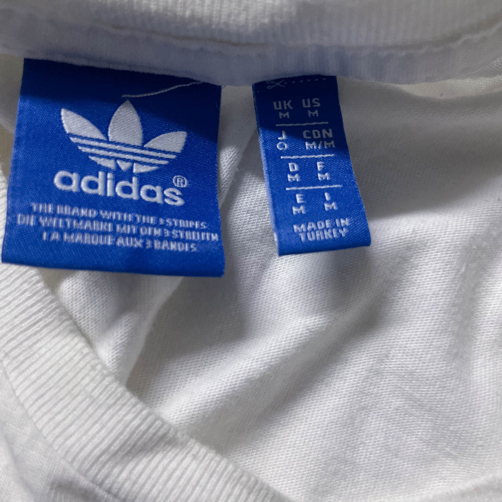 Vintage White Adidas Originals graphics medium short sleeve tees