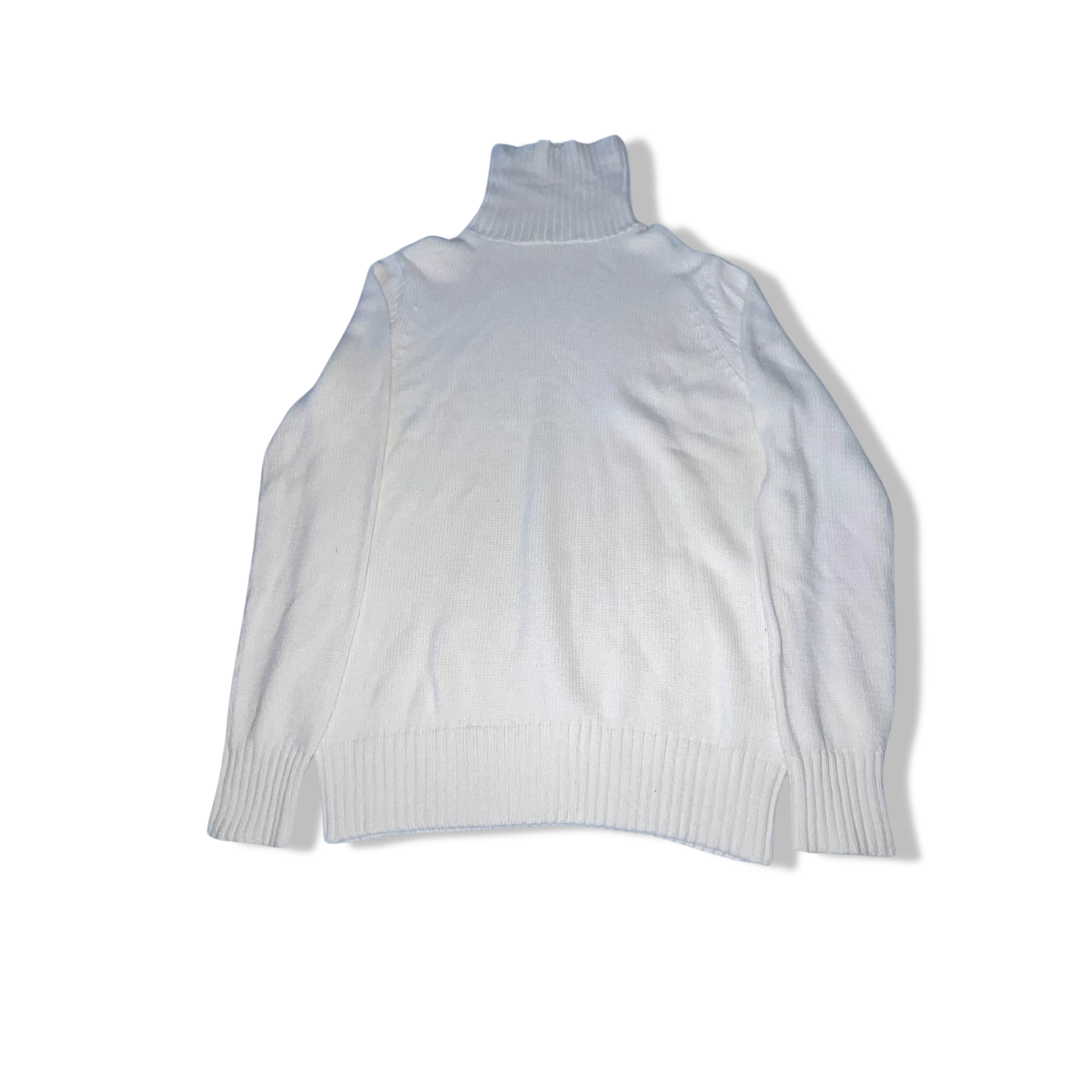 Vintage Mark & Spencers women cream turle neck sweatshirt uk 16