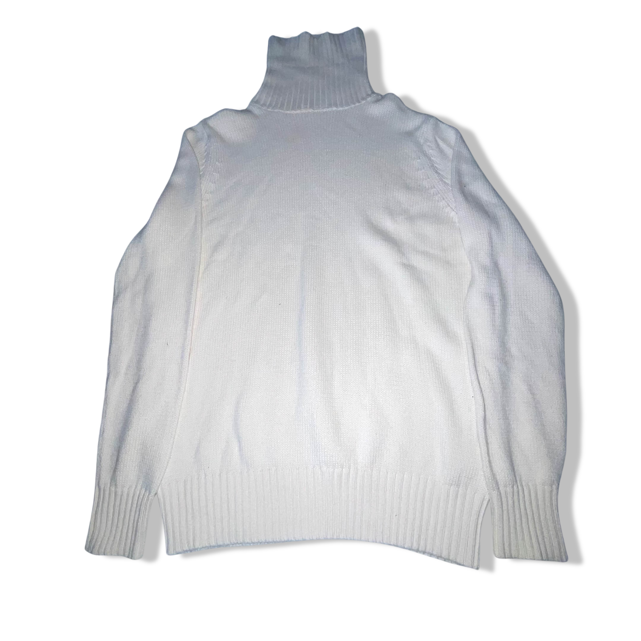 Vintage Mark & Spencers women cream turle neck sweatshirt uk 16