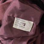 Vintage Yorn for men Nylon wine button up V-neck large bomber jacket