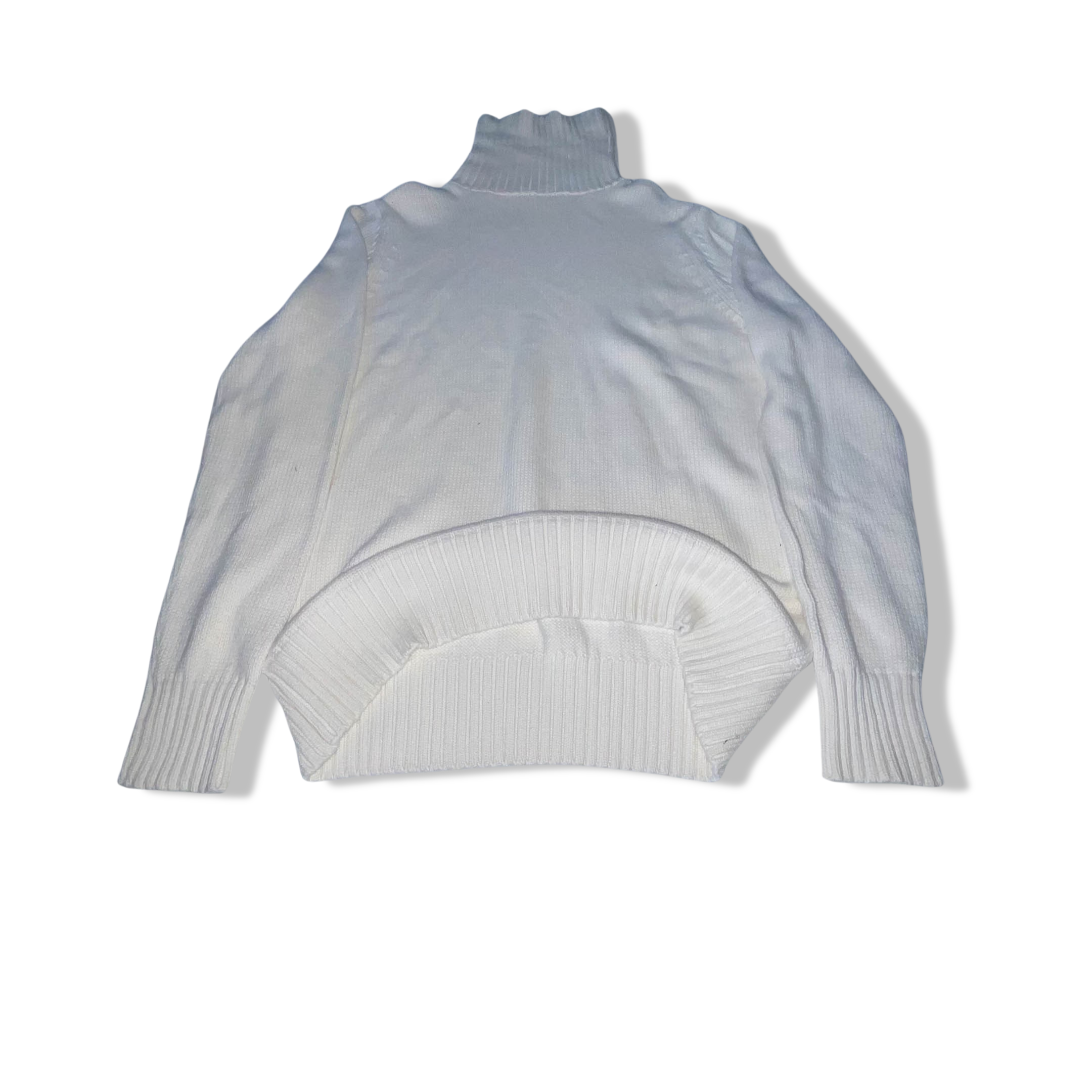 Vintage Mark & Spencers women cream turle neck sweatshirt uk 16