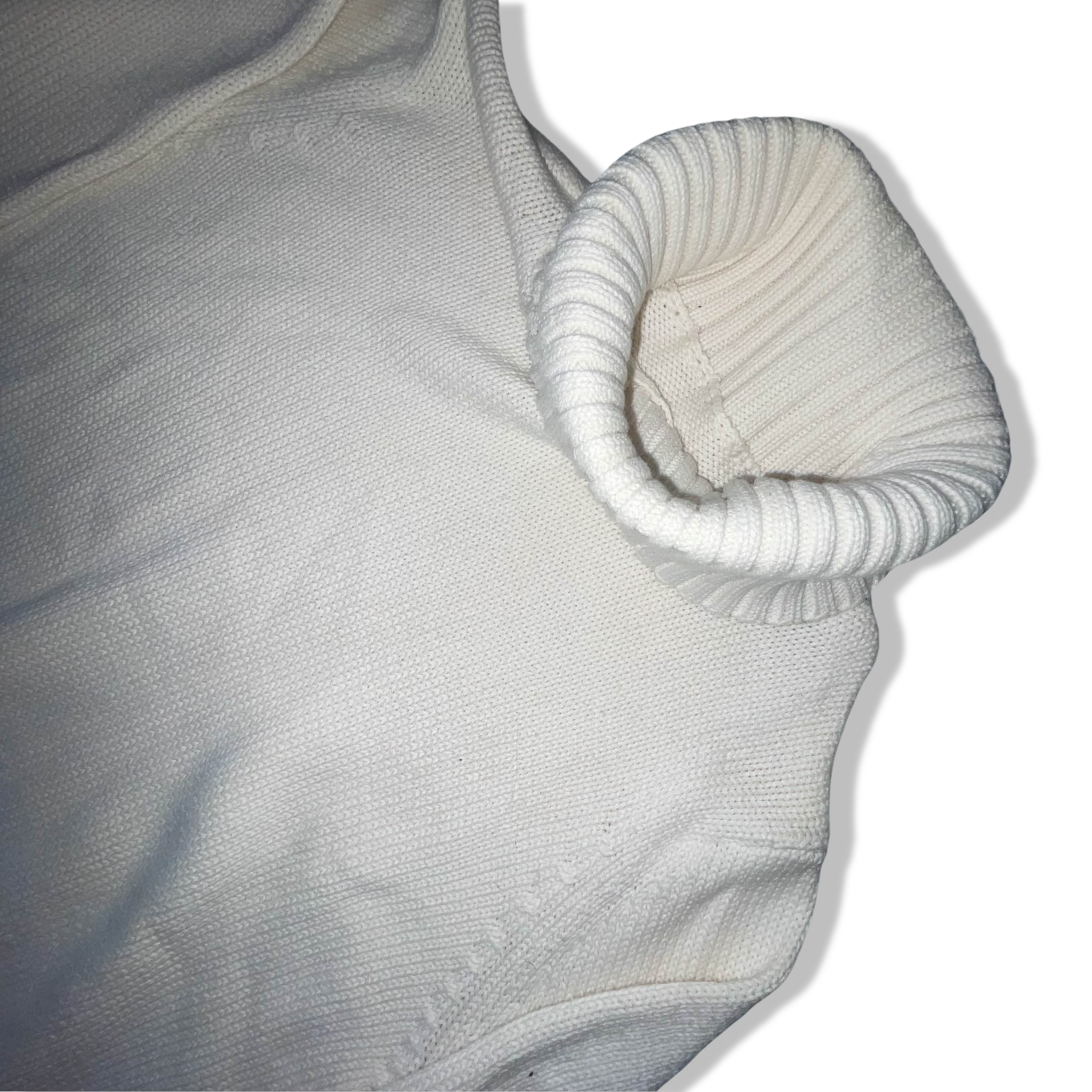 Vintage Mark & Spencers women cream turle neck sweatshirt uk 16