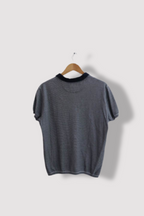 Vintage Missimo Dutti mens Grey stripped golf polo shirt M
