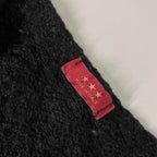 Vintage Made in Italy women's knitted V-neck button up black sweater in M| 3694