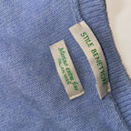 Vintage Stile benetton medium womens blue V-neck sweatshirt