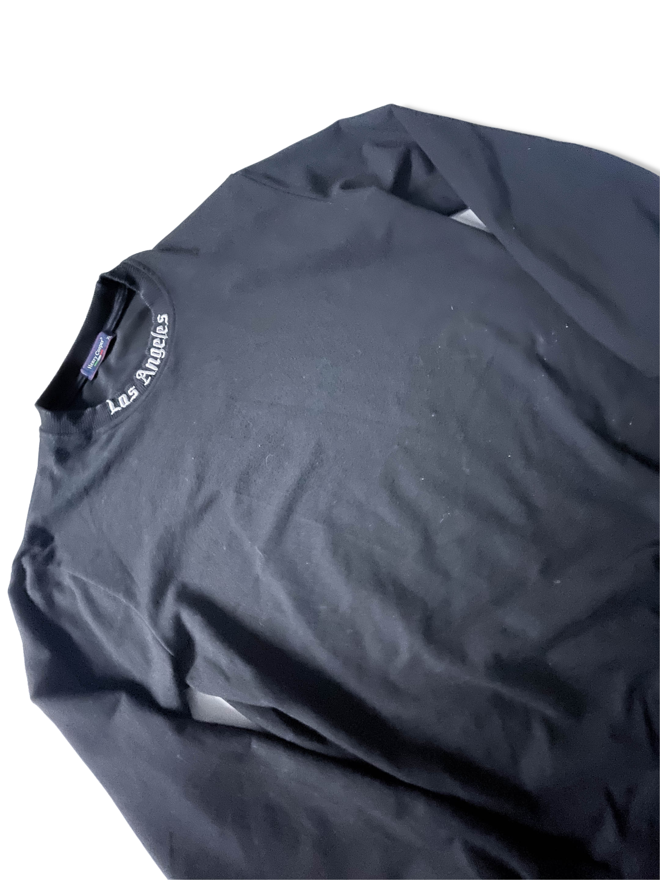 Vintage Henry Cooper Los Angeles print crew neck black XL sweatshirt