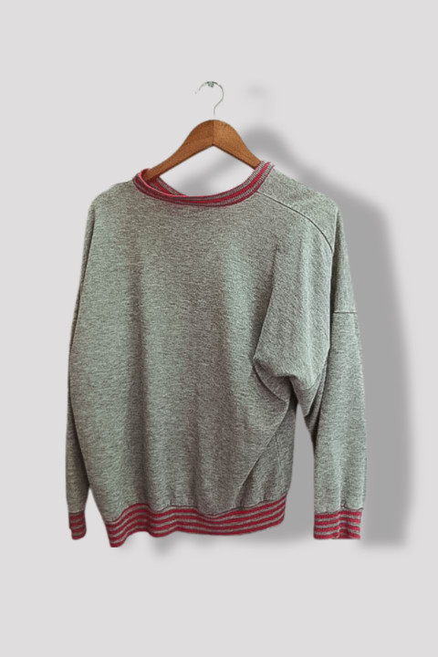 Vintage grey sport print crew neck sweatshirt size M/L