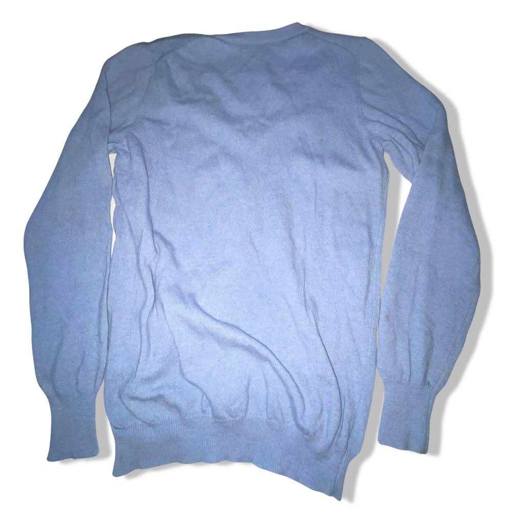 Vintage Stile benetton medium womens blue V-neck sweatshirt