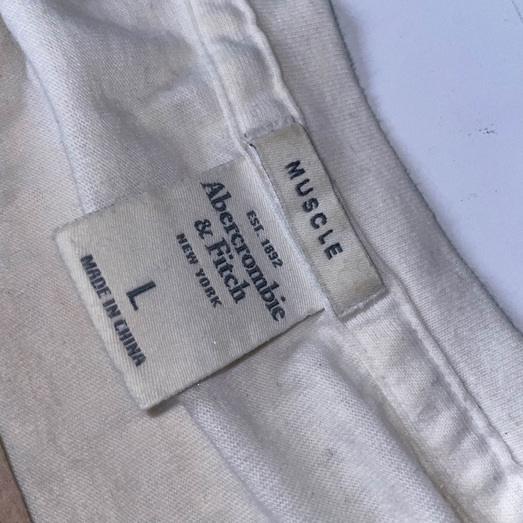 Vintage Abercrombie & Fitch N.East Athletics large white sweatshirt