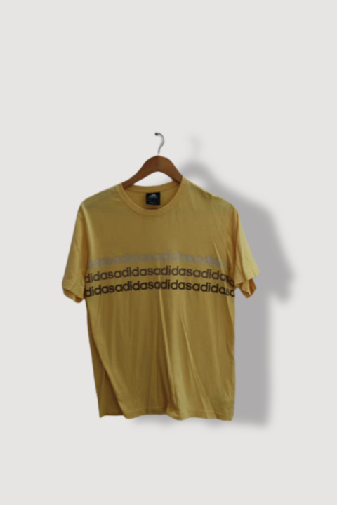 Vintage Yellow Adidas print mens large tees