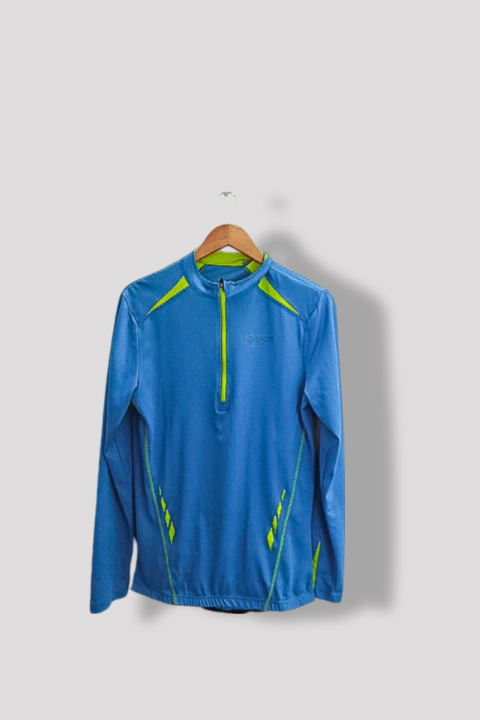 Vintage Crivit Sport blue bikers 1/4 zip mens sweatshirt M