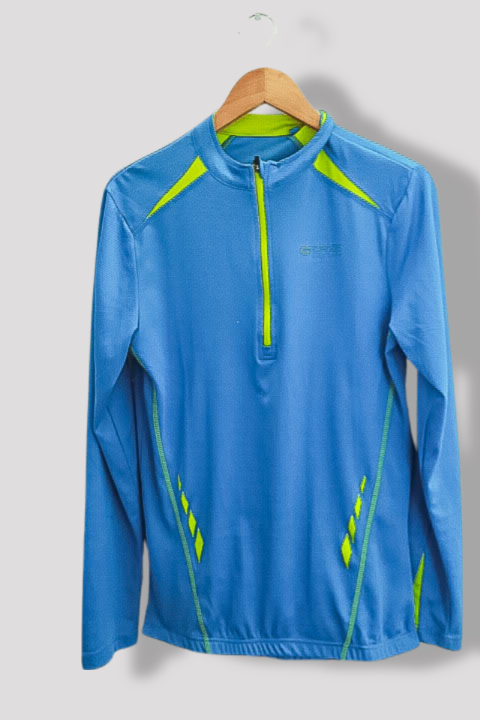 Vintage Crivit Sport blue bikers 1/4 zip mens sweatshirt M