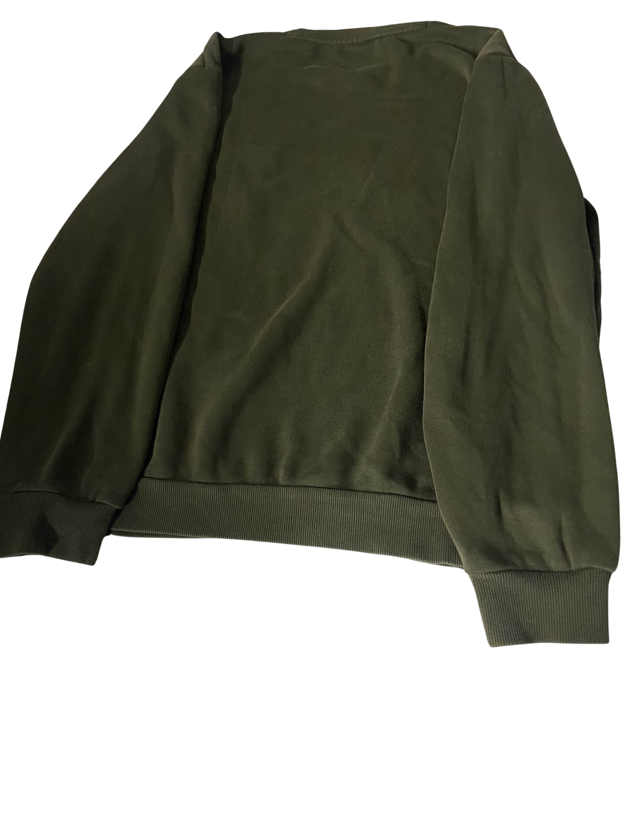 Vintage Khaki Green Puma big logo Medium Mens sweatshirt