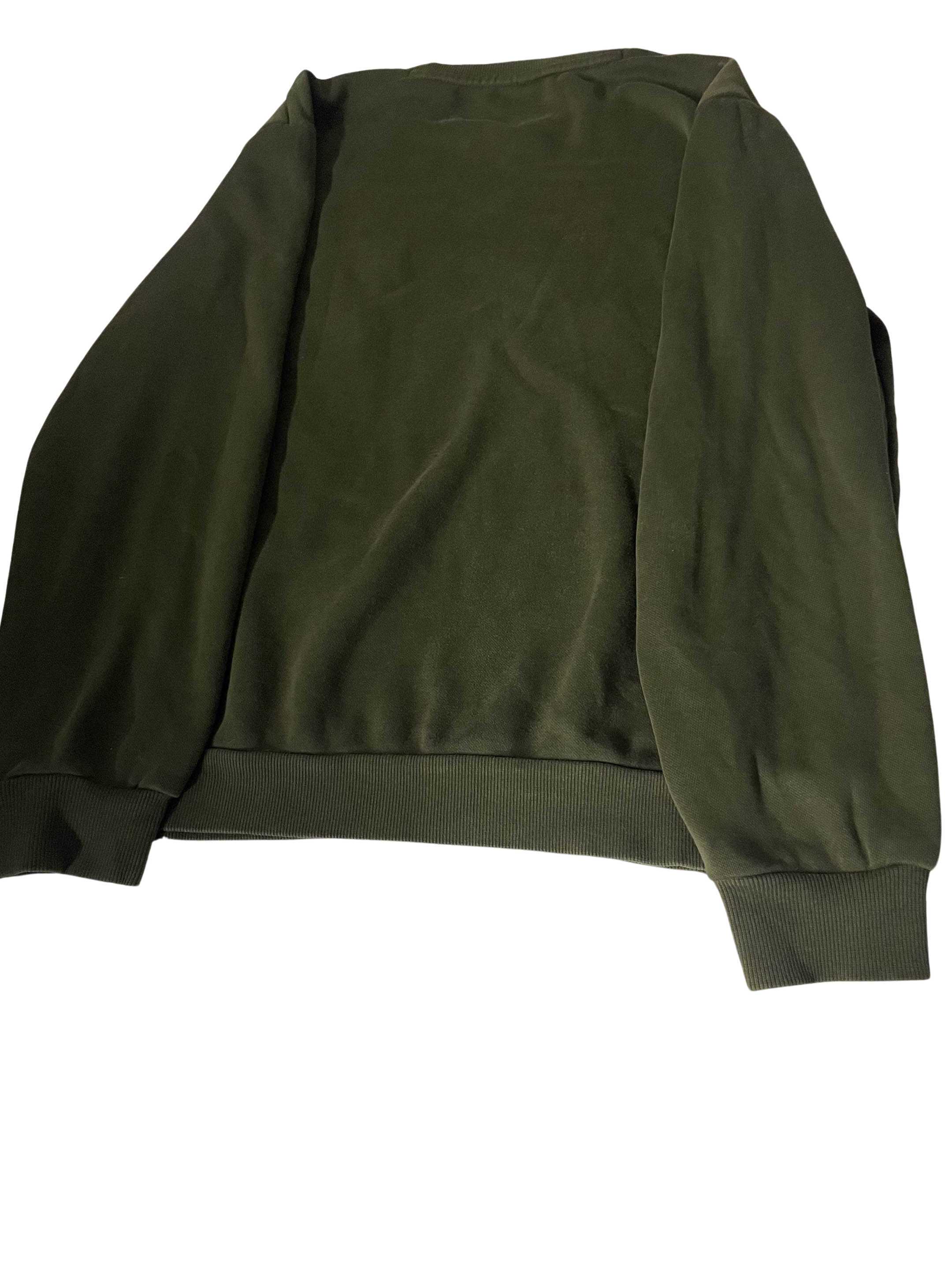 Vintage Khaki Green Puma big logo Medium Mens sweatshirt