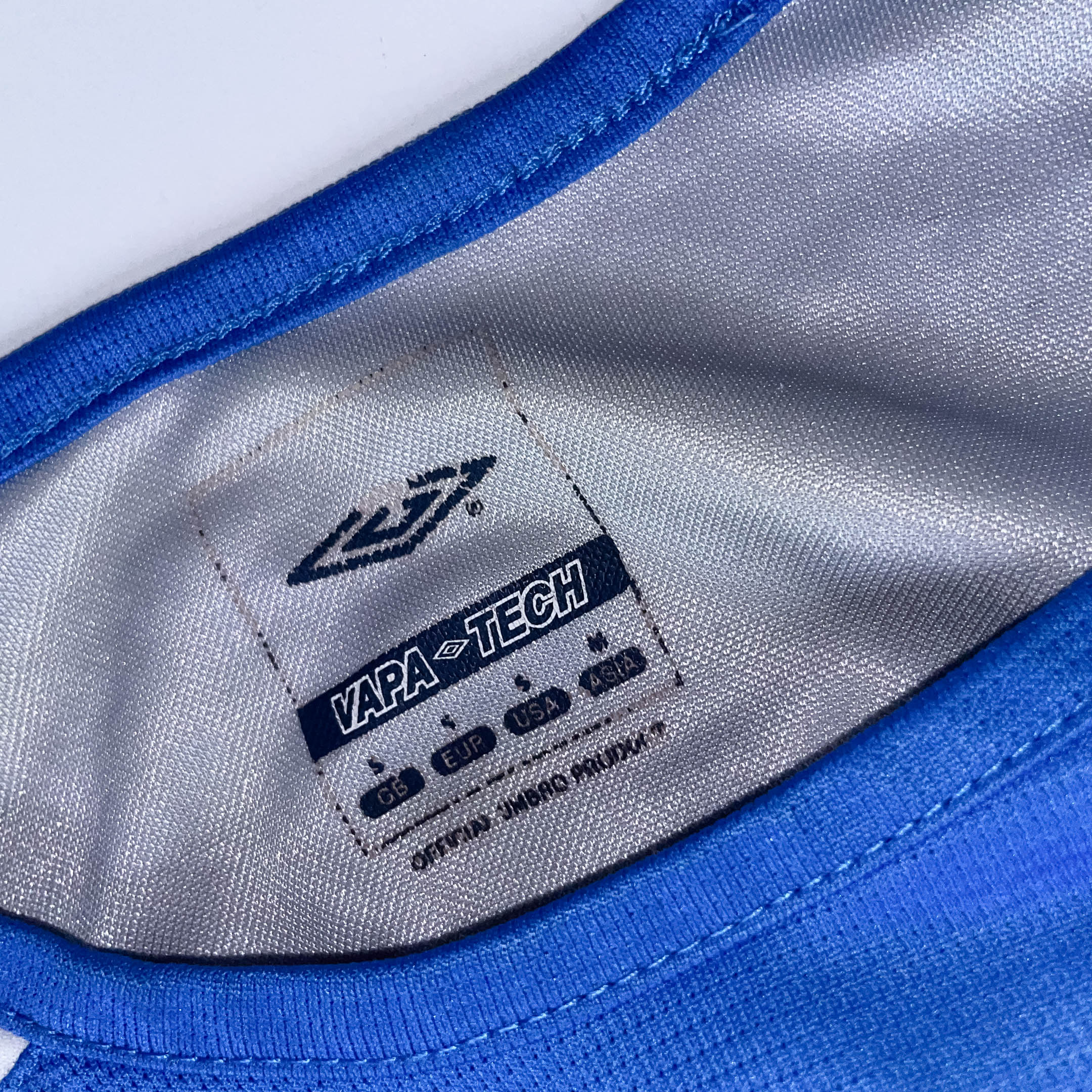 Vintage Umbro Vapa tech Blue Small training tees  weighnpayclothingstore