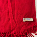 Vintage Women's Red Cashmere Royal Rossi scarf L58 W 13| SKU 3738