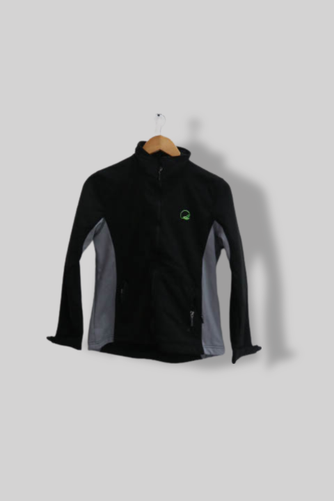 Vintage Black Windbreaker full zip large jacket