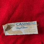 Vintage Women's Red Cashmere Royal Rossi scarf L58 W 13| SKU 3738