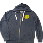 Vintage Black Harry potter Hogwart embroidery logo full zip hoodie in M|SKU 3696