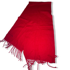 Vintage Women's Red Cashmere Royal Rossi scarf L58 W 13| SKU 3738