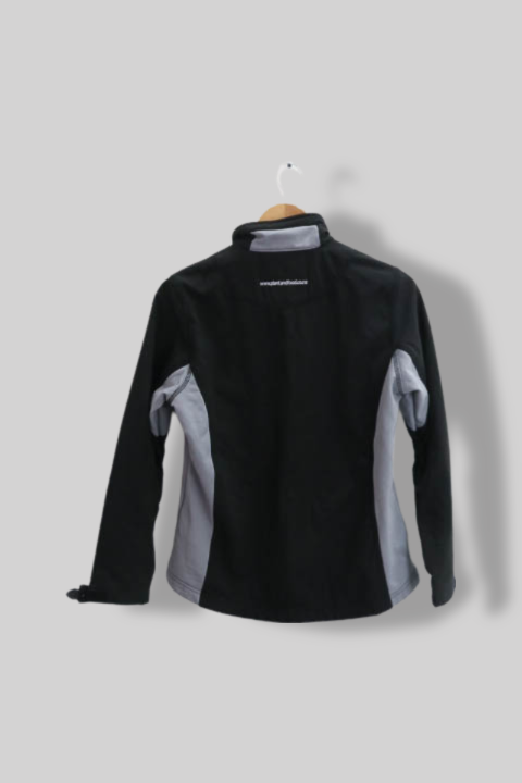 Vintage Black Windbreaker full zip large jacket