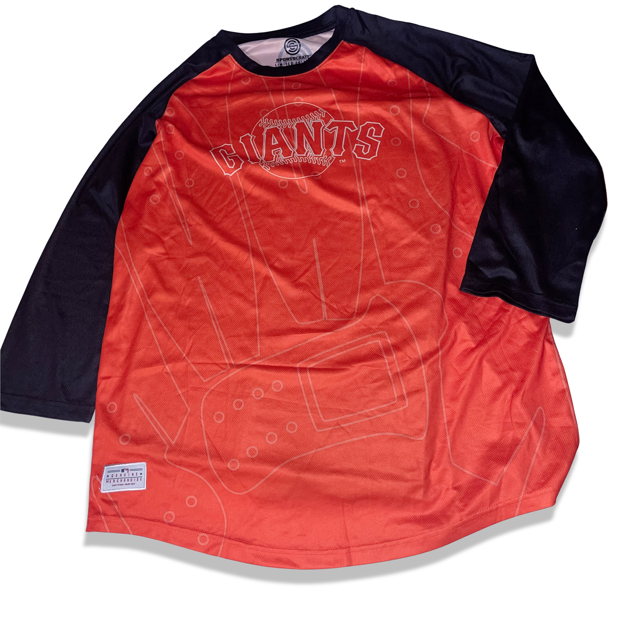 Vintage Orange and Brown Sportscrate Limited Edition by Loot Crate MLB Giants Men's Athletic Shirt Size XL