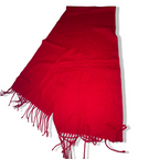 Vintage Women's Red Cashmere Royal Rossi scarf L58 W 13| SKU 3738
